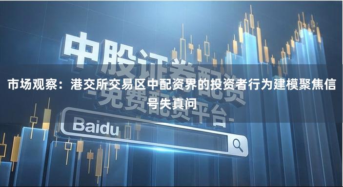 市场观察：港交所交易区中配资界的投资者行为建模聚焦信号失真问